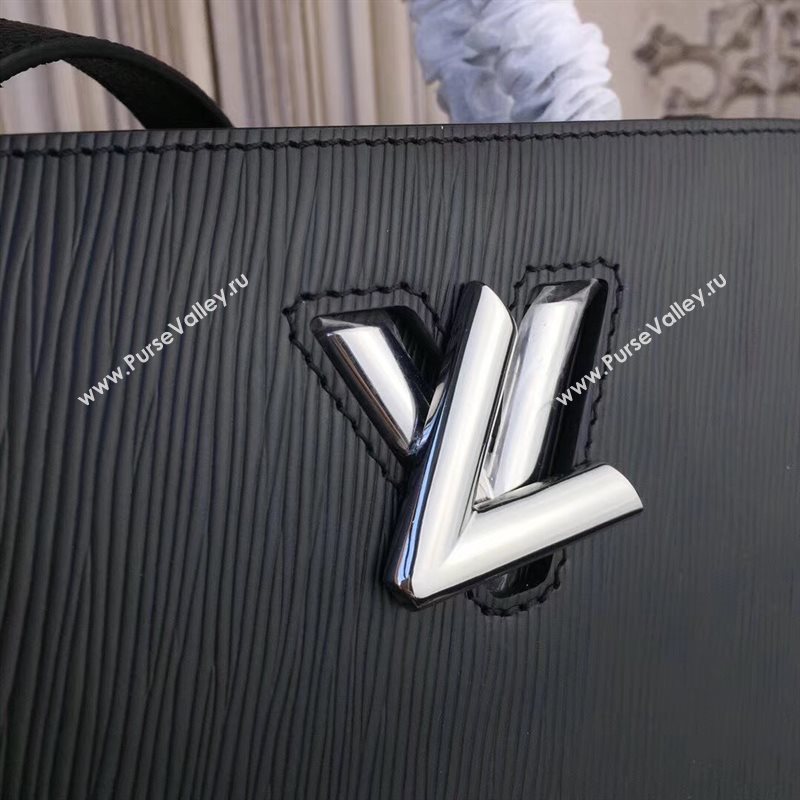 Louis Vuitton LV Twist Tote Handbag Epi Leather Bag Black M54810 6989