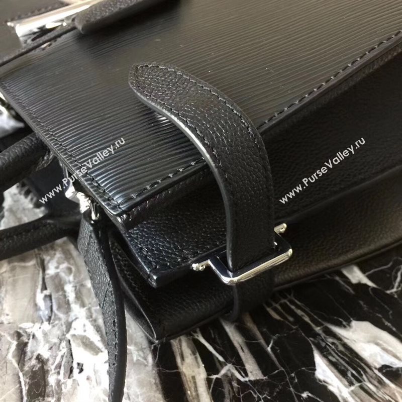 Louis Vuitton LV Twist Tote Handbag Epi Leather Bag Black M54810 6989