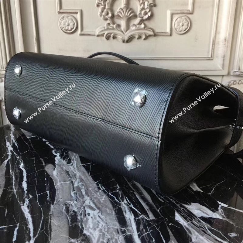 Louis Vuitton LV Twist Tote Handbag Epi Leather Bag Black M54810 6989