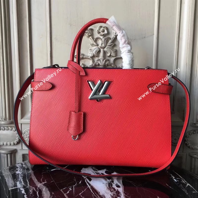 Louis Vuitton LV Twist Tote Handbag Epi Leather Bag Red M54811 6990