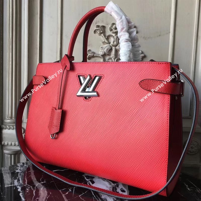 Louis Vuitton LV Twist Tote Handbag Epi Leather Bag Red M54811 6990