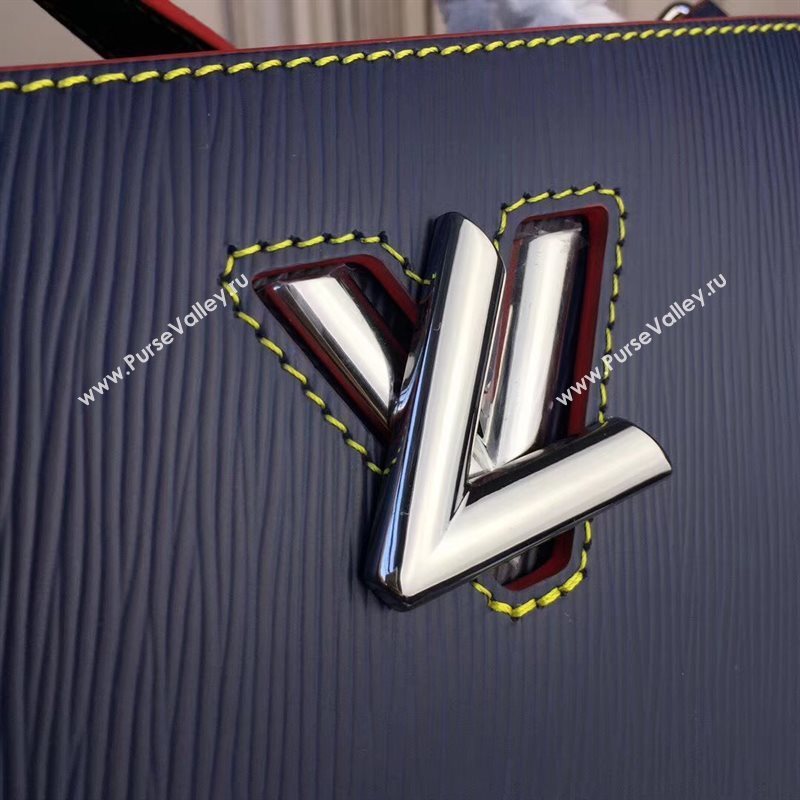 Louis Vuitton LV Twist Tote Handbag Epi Leather Bag Navy M54980 6991