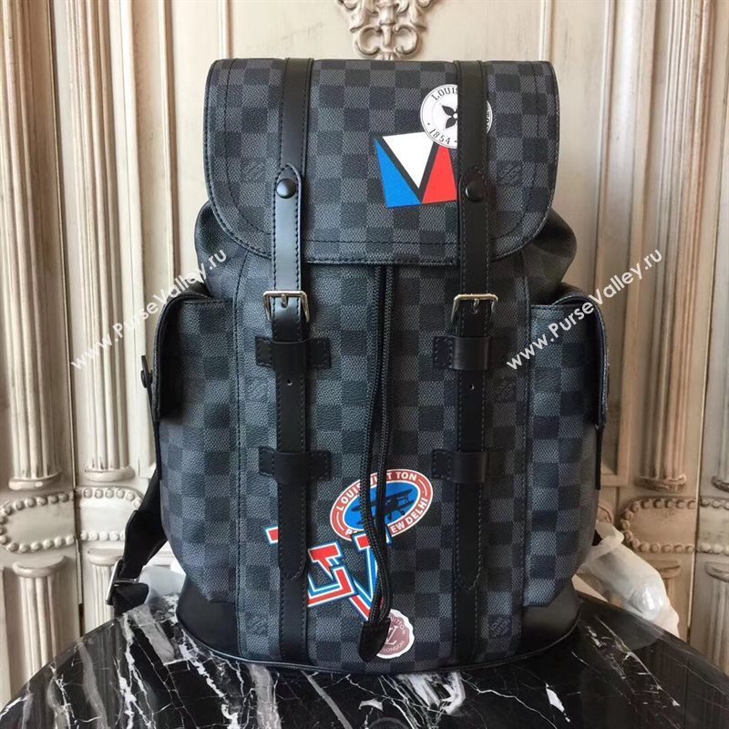 Louis Vuitton Men LV Christopher PM Backpack Handbag Damier League Bag N41055 6993