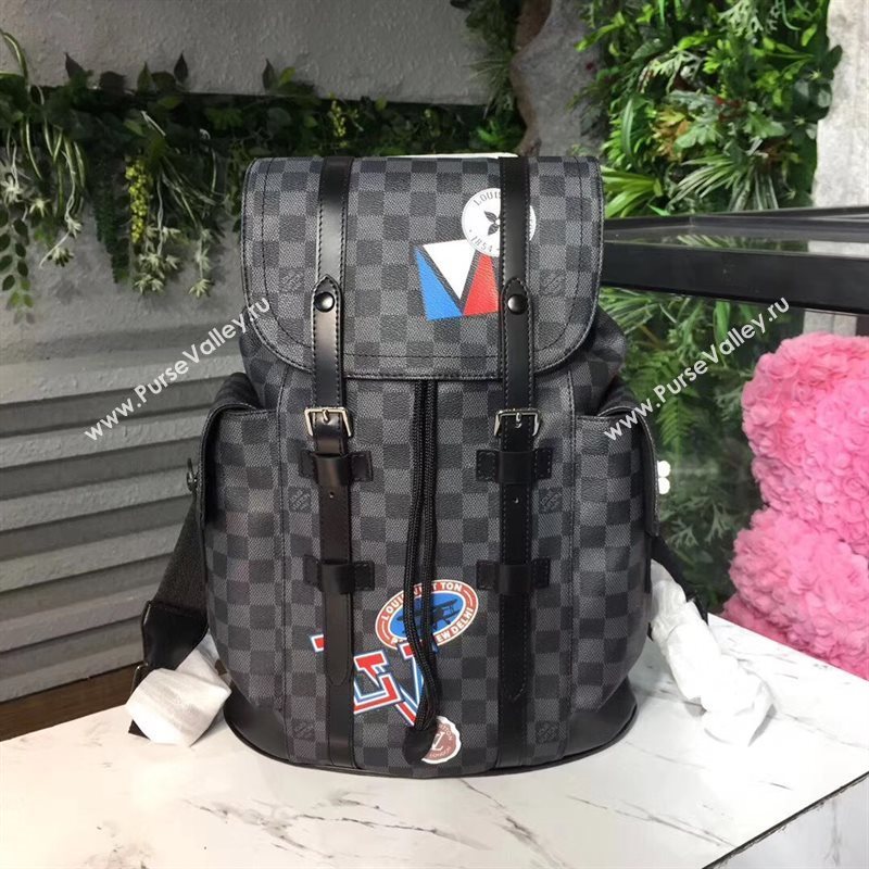 Louis Vuitton Men LV Christopher PM Backpack Handbag Damier League Bag N41055 6993