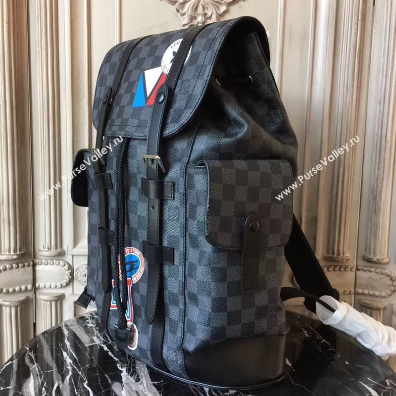 Louis Vuitton Men LV Christopher PM Backpack Handbag Damier League Bag N41055 6993