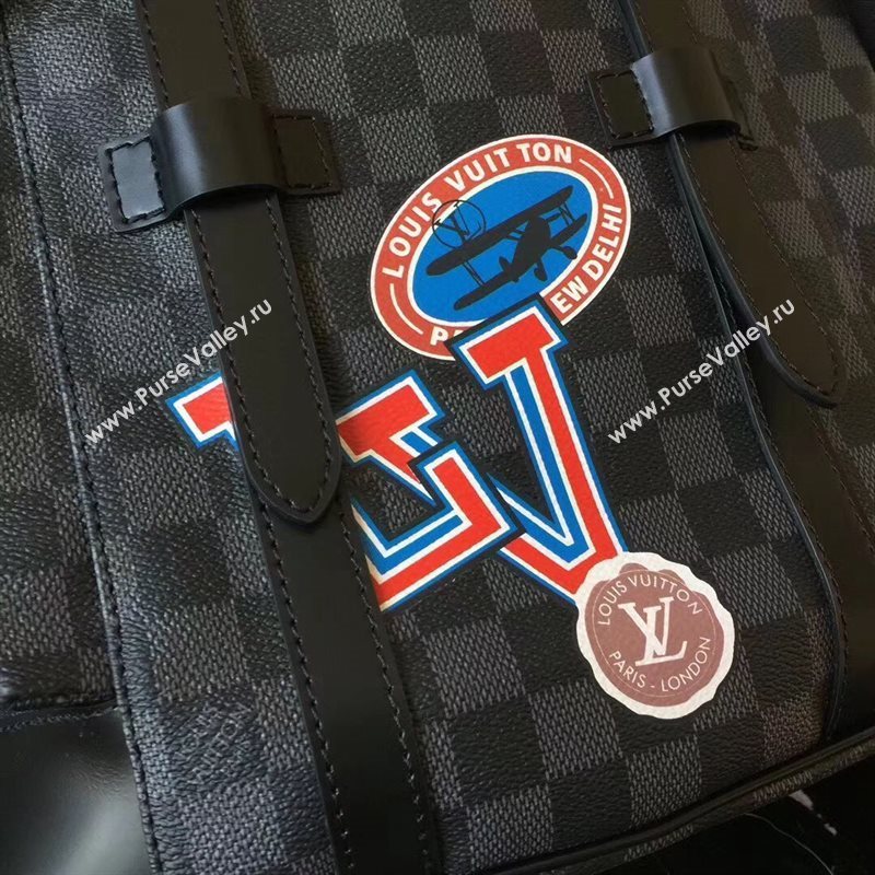Louis Vuitton Men LV Christopher PM Backpack Handbag Damier League Bag N41055 6993