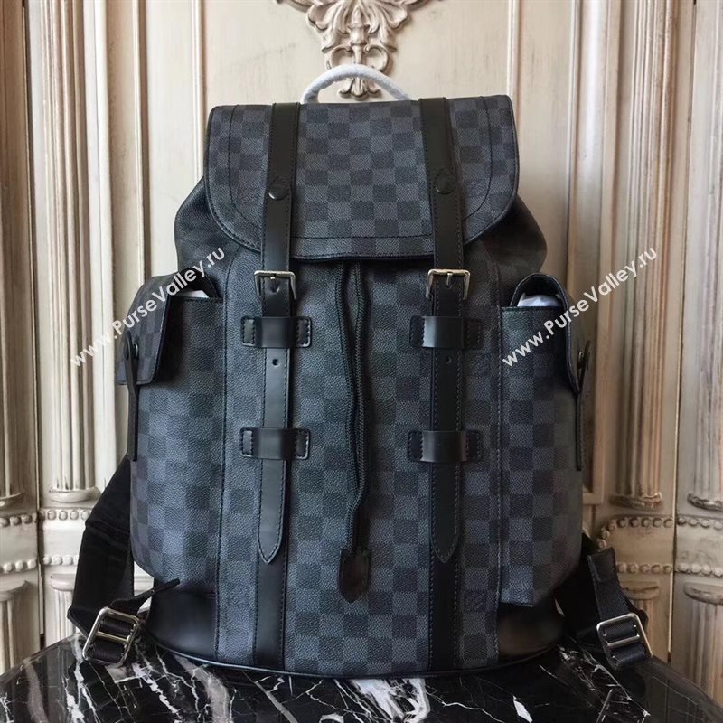 Louis Vuitton Men LV Christopher PM Backpack Handbag Damier Bag Gray N41379 6995