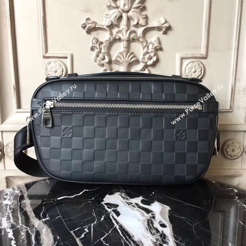 Louis Vuitton Men LV Ambler Waist Pack Bag Damier Handbag Gray N41288 6996