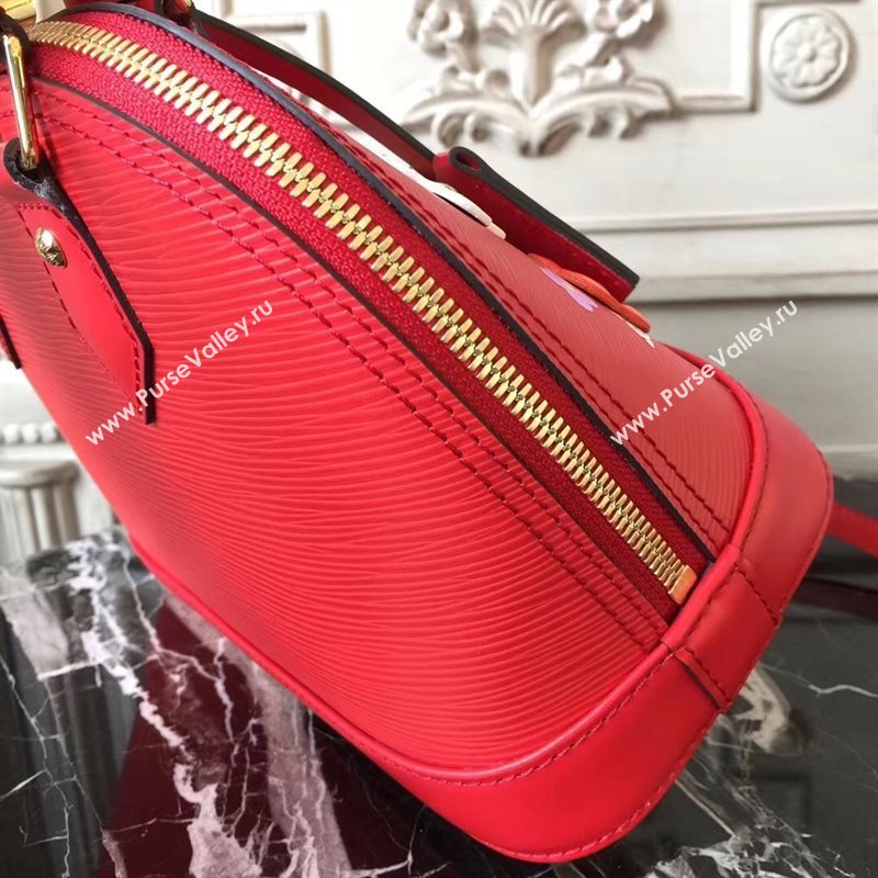 Louis Vuitton LV Alma BB Handbag Monogram Epi Leather Bag Red M53513 6999