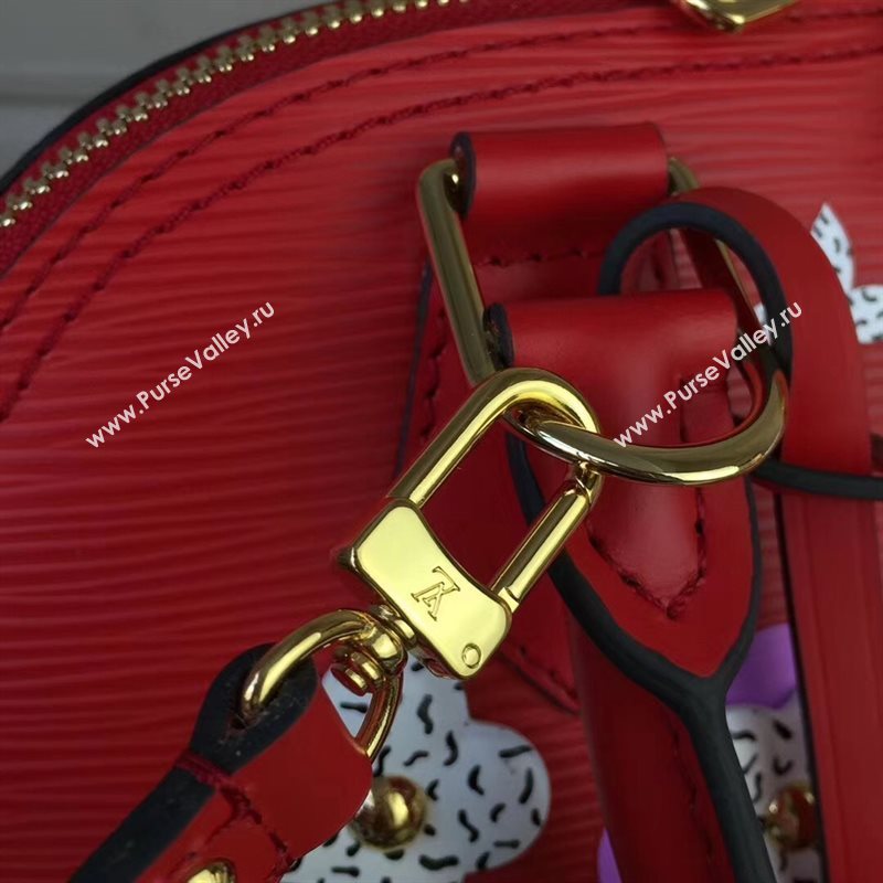 Louis Vuitton LV Alma BB Handbag Monogram Epi Leather Bag Red M53513 6999