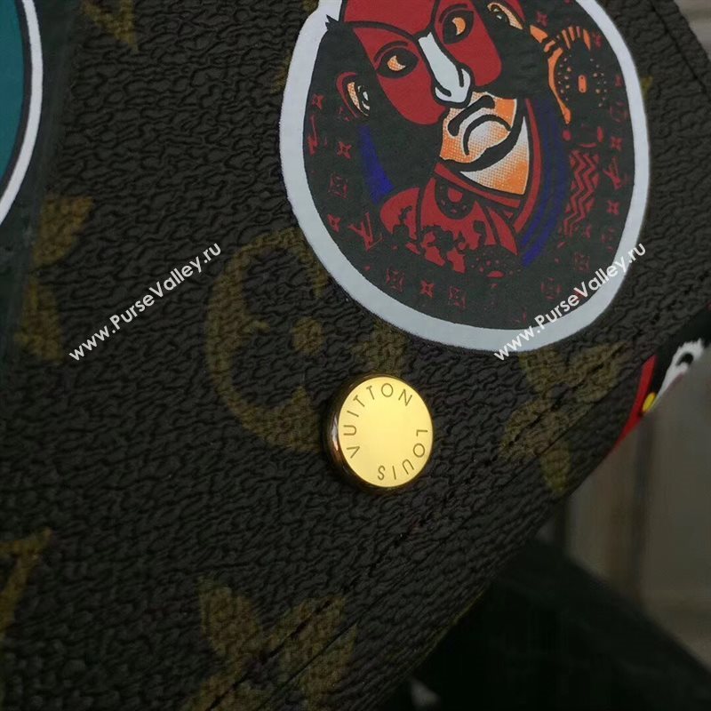 M67253 LV Louis Vuitton Victorine Wallet Purse Monogram Kabuki Bag Brown 6903