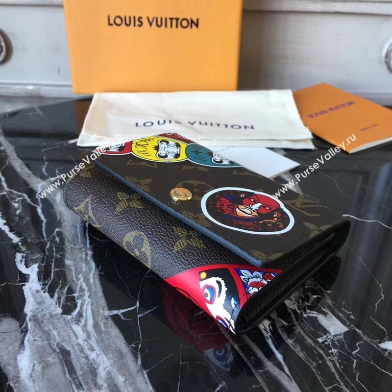 M67253 LV Louis Vuitton Victorine Wallet Purse Monogram Kabuki Bag Brown 6903