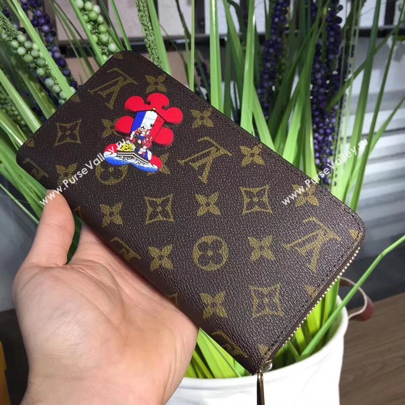 LV Louis Vuitton Zippy Wallet Monogram Kabuki Purse Bag Brown M67249 6906