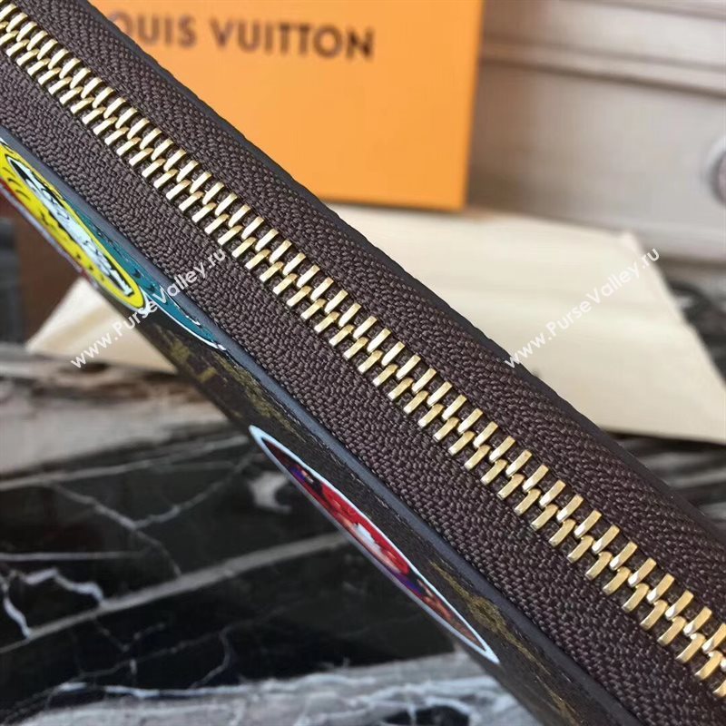 LV Louis Vuitton Zippy Wallet Monogram Kabuki Purse Bag Brown M67249 6906