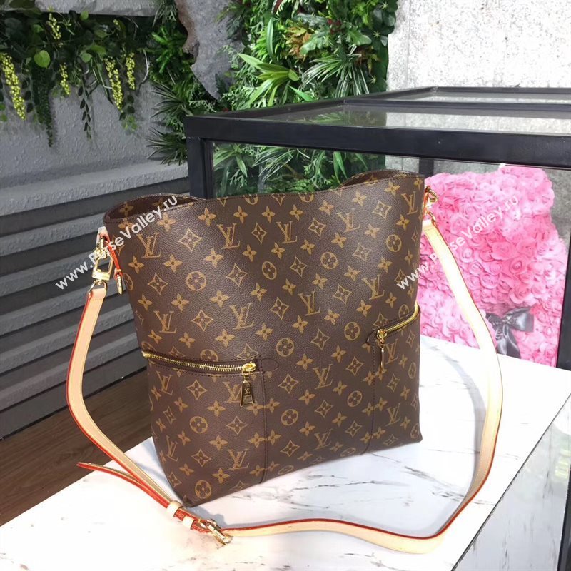 M41544 LV Louis Vuitton Melie Hobo Handbag Monogram Shoulder Bag Brown 6908