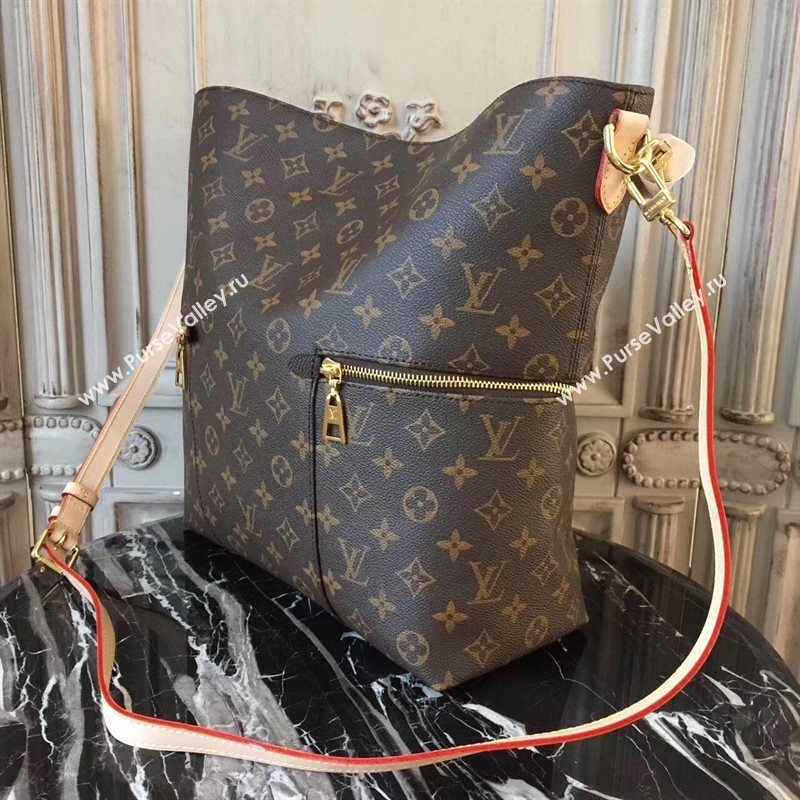 M41544 LV Louis Vuitton Melie Hobo Handbag Monogram Shoulder Bag Brown 6908