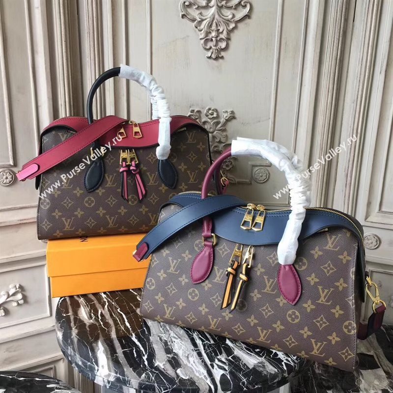 M43439 LV Louis Vuitton Tuileries Handbag Monogram Shoulder Bag Navy 6913