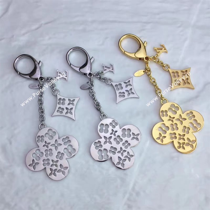 LV Louis Vuitton Monogram Bag Charm and Key Holder M61943 Gold and Silver 6916