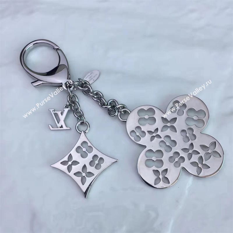 LV Louis Vuitton Monogram Bag Charm and Key Holder M61943 Gold and Silver 6916