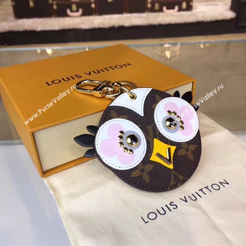 LV Louis Vuitton Love Birds Bag Charm and Key Holder M62604 Brown 6918