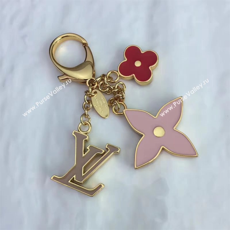 LV Louis Vuitton Fleur De Monogram Bag Charm and Key Holder M67119 6920