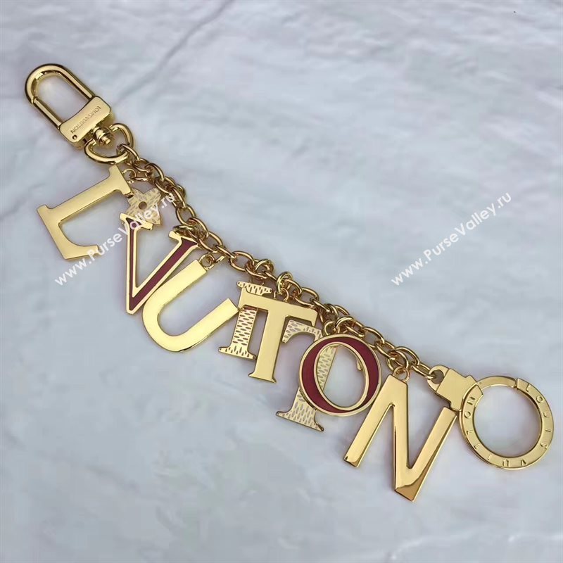M61020 LV Louis Vuitton Characters Logo Bag Charm and Key Holder 6921