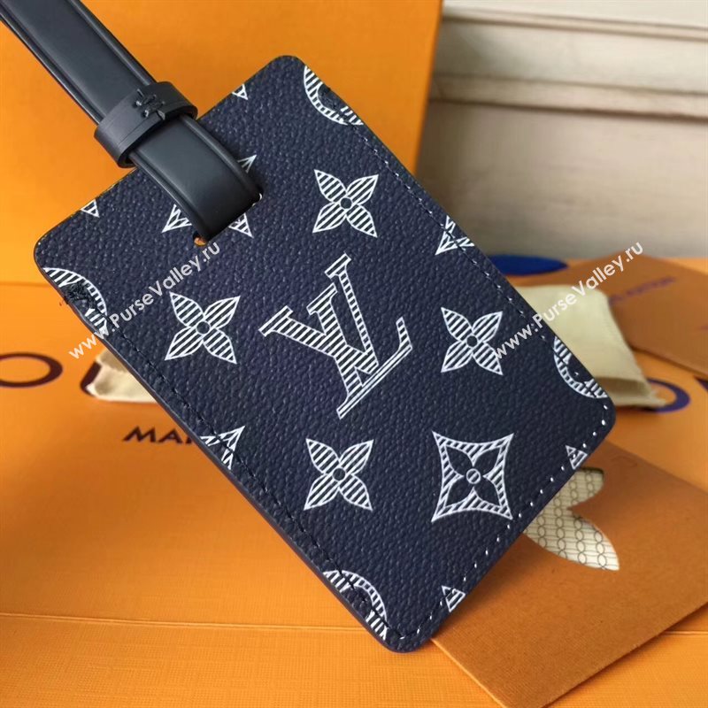 LV Louis Vuitton Monogram Lion Luggage Tag Gray 6927