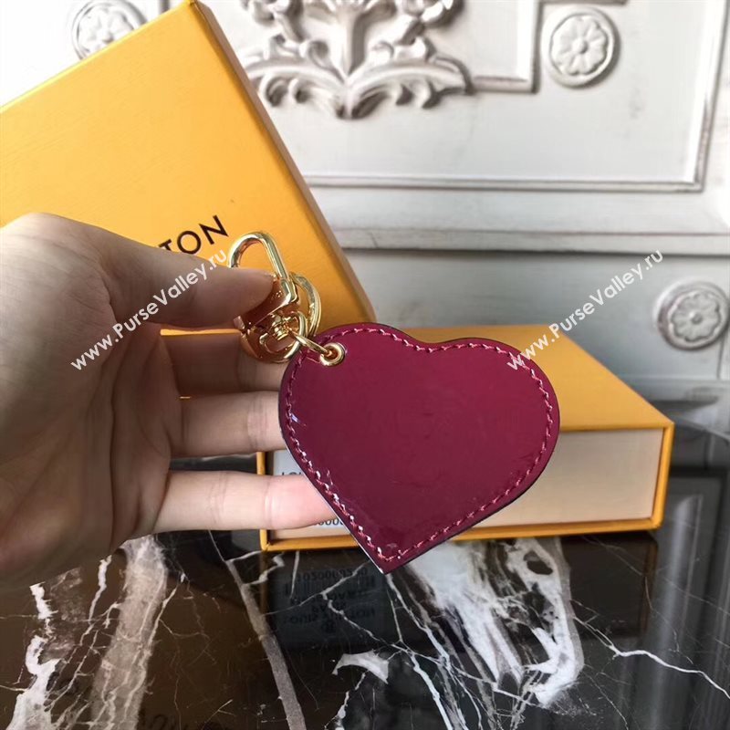 LV Louis Vuitton Love Heart Bag Charm and Key Holder Wine M62600 6930