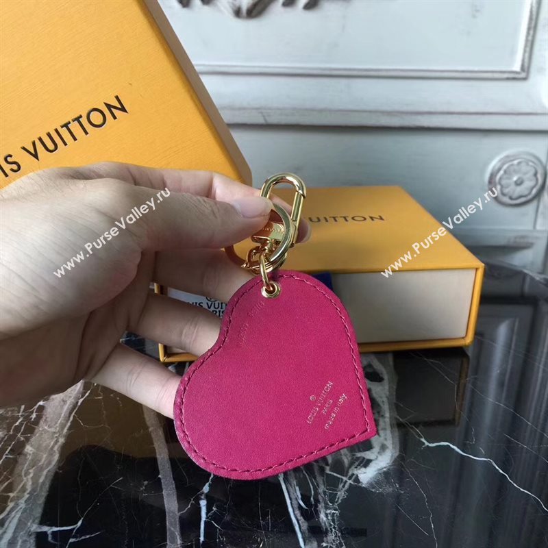 LV Louis Vuitton Love Heart Bag Charm and Key Holder Wine M62600 6930