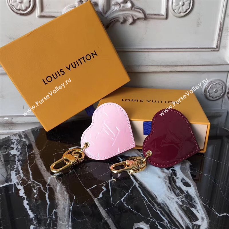 LV Louis Vuitton Love Heart Bag Charm and Key Holder Pink M62600 6931