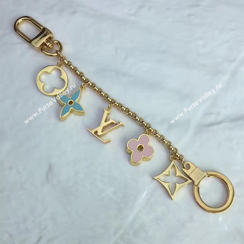 LV Louis Vuitton Fleur De Monogram Bag Charm and Key Holder M65111 6933