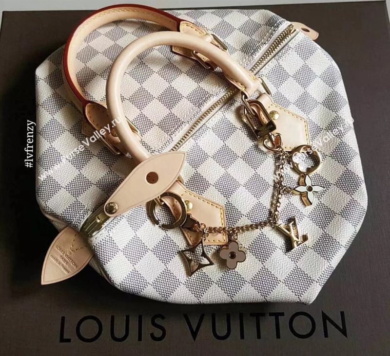 LV Louis Vuitton Fleur De Monogram Bag Charm and Key Holder M65111 6933