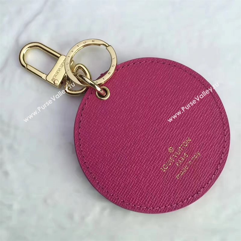 LV Louis Vuitton Illustre Flower Bag Charm and Key Holder Rose 6935