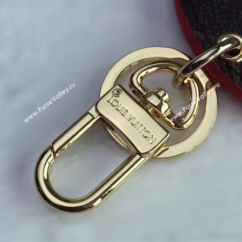 LV Louis Vuitton Illustre Flower Bag Charm and Key Holder Red 6936