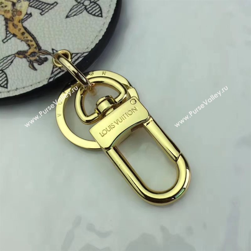 Louis Vuitton LV Animal Bag Charm and Key Holder White Giraffe 6938