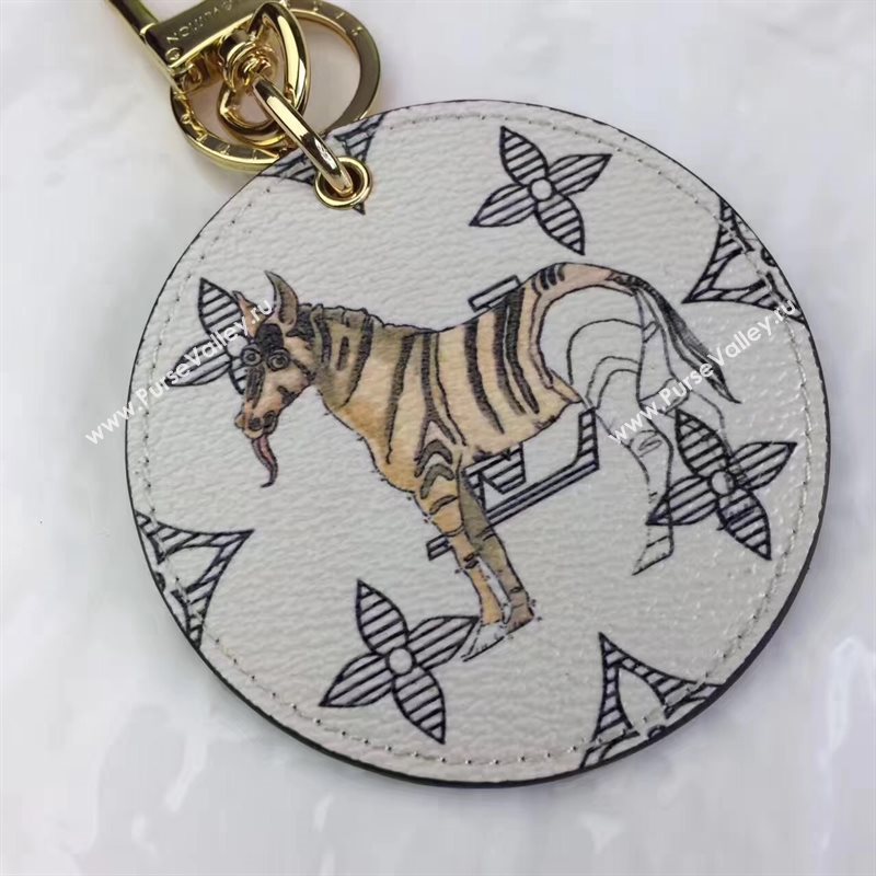 Louis Vuitton LV Animal Bag Charm and Key Holder White Horse 6939