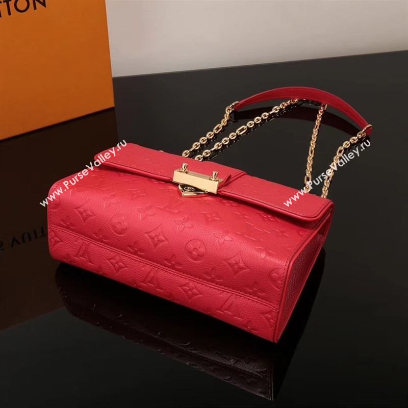 LV Louis Vuitton Saint Sulpice Monogram Real Leather Handbag M43393 Bag Red