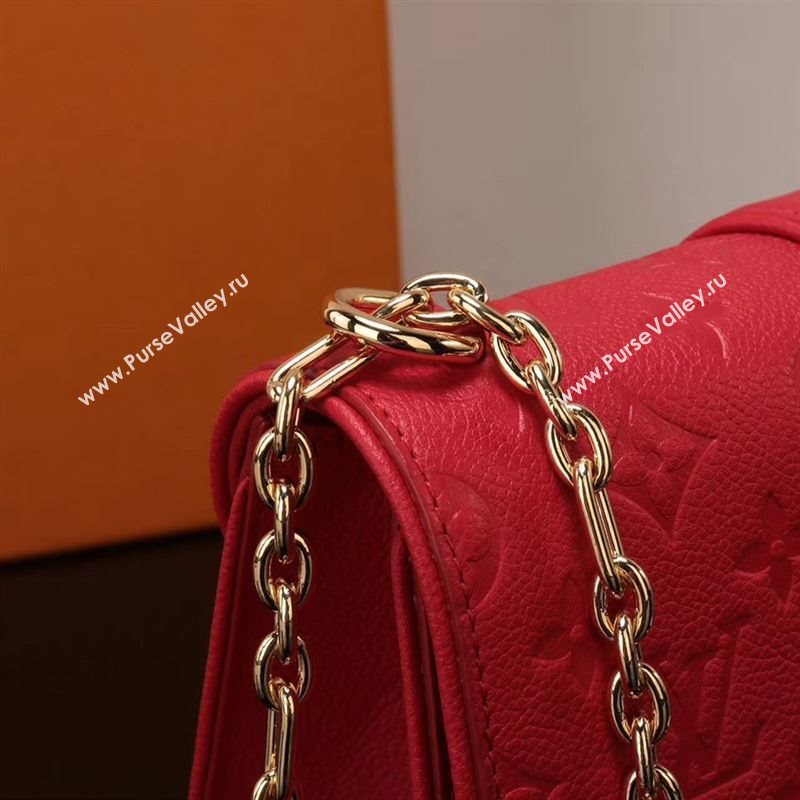 LV Louis Vuitton Saint Sulpice Monogram Real Leather Handbag M43393 Bag Red