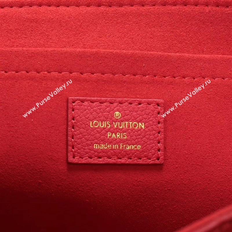 LV Louis Vuitton Saint Sulpice Monogram Real Leather Handbag M43393 Bag Red