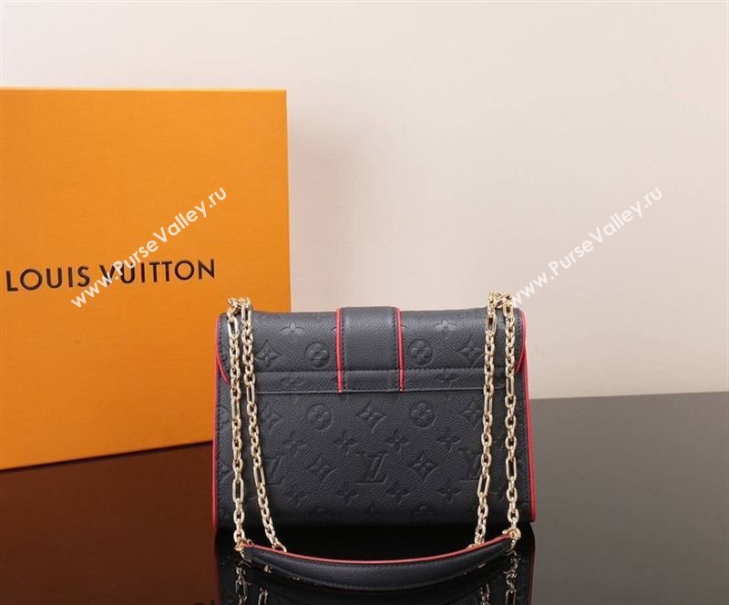 LV Louis Vuitton Saint Sulpice Monogram Real Leather Handbag M43394 Bag Black
