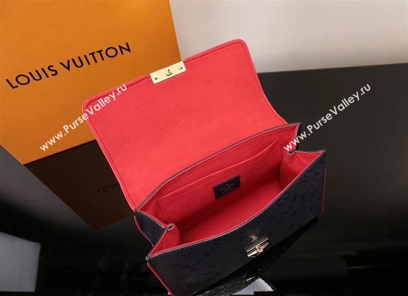 LV Louis Vuitton Saint Sulpice Monogram Real Leather Handbag M43394 Bag Black