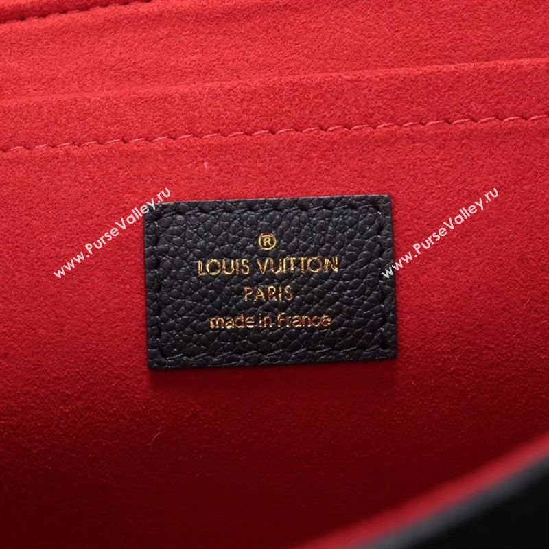 LV Louis Vuitton Saint Sulpice Monogram Real Leather Handbag M43394 Bag Black