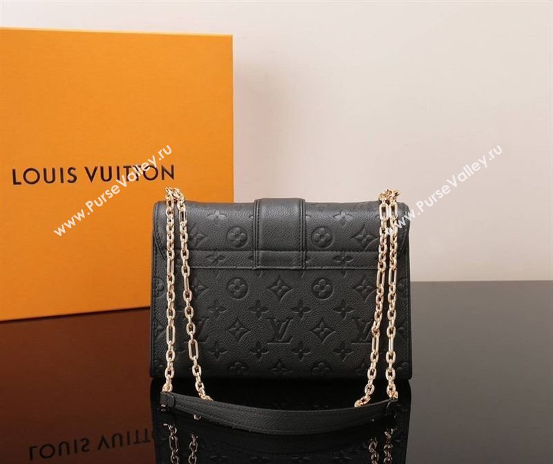 LV Louis Vuitton Saint Sulpice Monogram Real Leather Handbag M43392 Bag Black