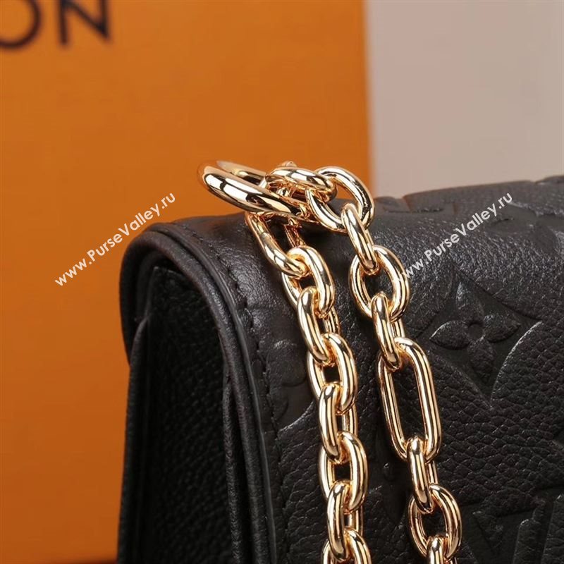 LV Louis Vuitton Saint Sulpice Monogram Real Leather Handbag M43392 Bag Black