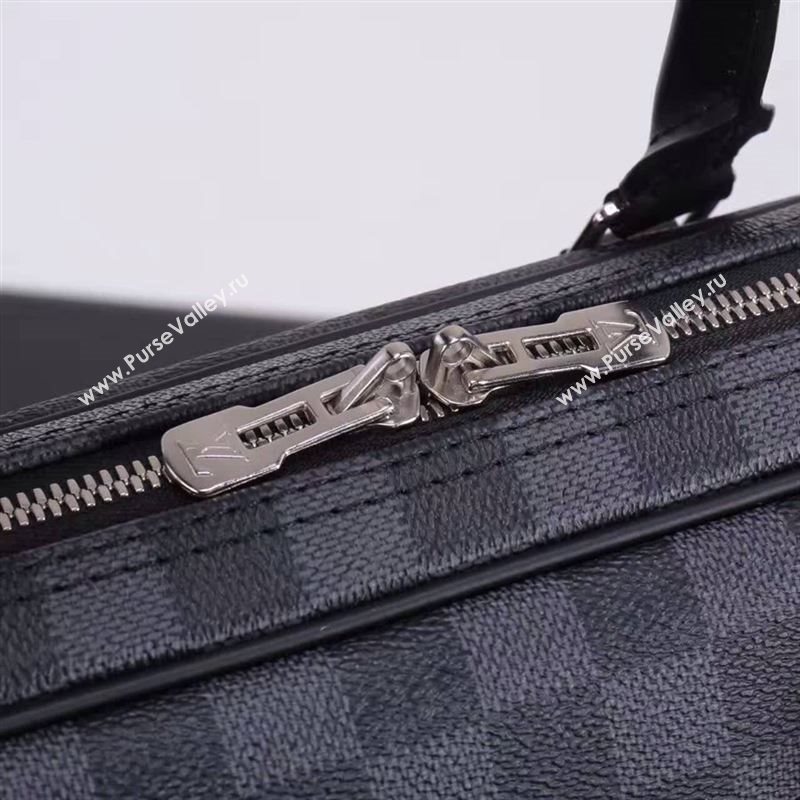 LV Louis Vuitton Porte-Documents Voyage Messenger Handbag N41478 Damier Graphite Bag