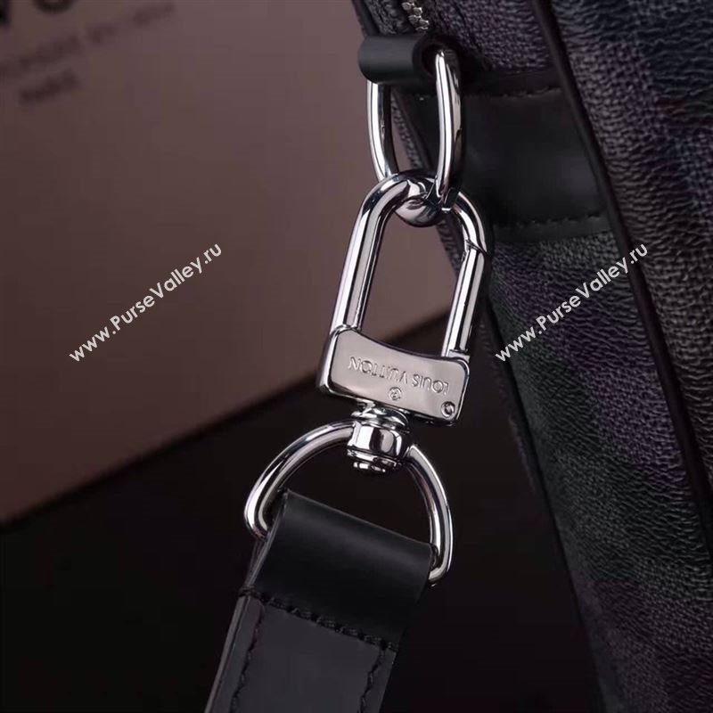LV Louis Vuitton Porte-Documents Voyage Messenger Handbag N41478 Damier Graphite Bag