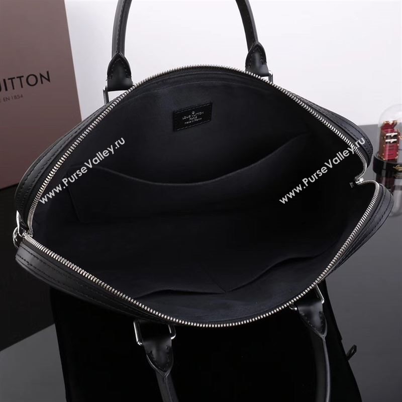 LV Louis Vuitton Dandy Slim Documents Messenger Bag N63298 Damier Graphite Handbag