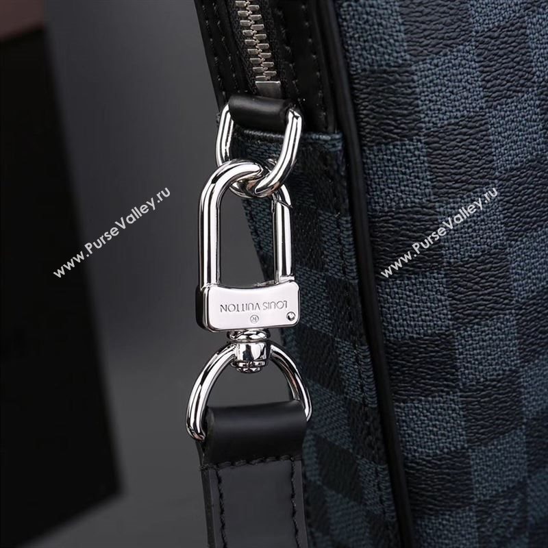 LV Louis Vuitton Dandy Slim Documents Messenger Bag N63298 Damier Graphite Handbag