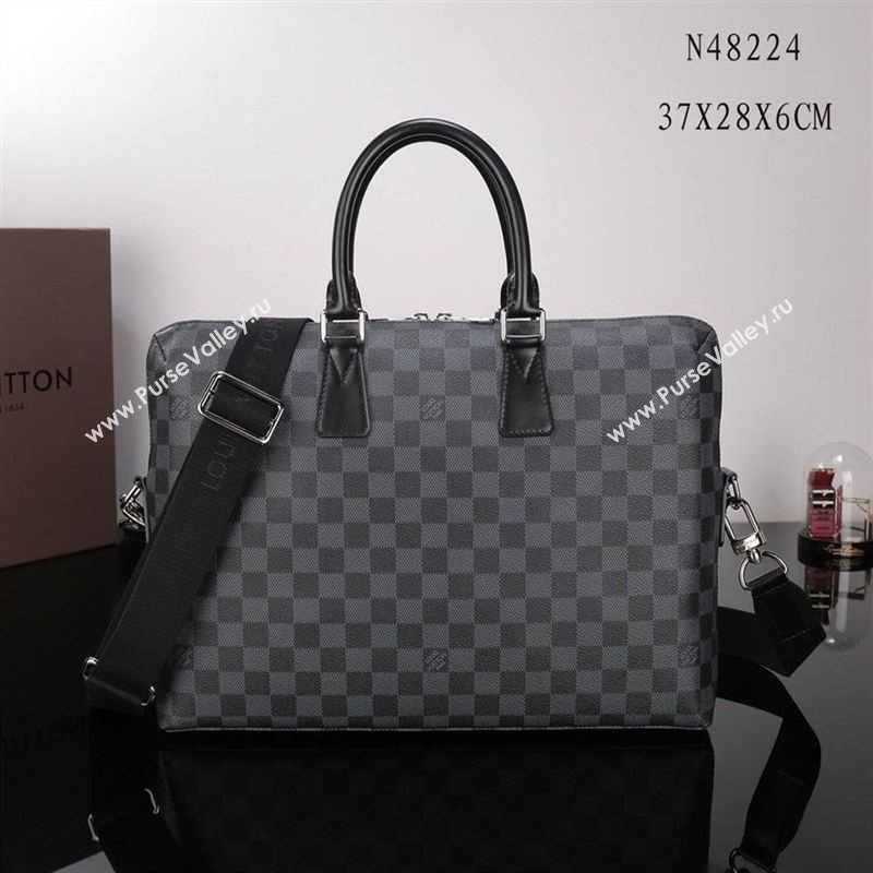 LV Louis Vuitton N48224 Damier Graphite Messenger Bag Handbag