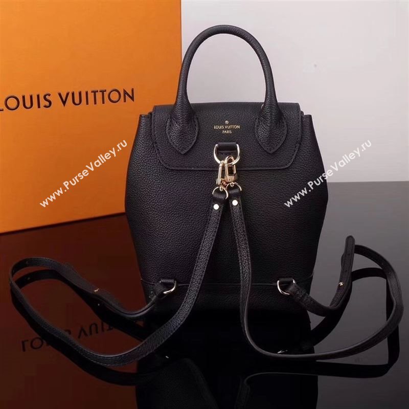 LV Louis Vuitton M54573 Lockme Mini Backpack Real Leather Bag Black